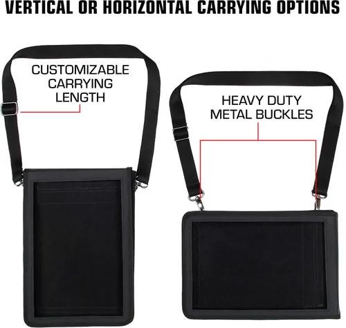 Vista 2 de USA GEAR Funda para tablet de 12 pulgadas, funda para tablet con diseño frontal abierto y correa de transporte, compatible con Microsoft Surface Pro