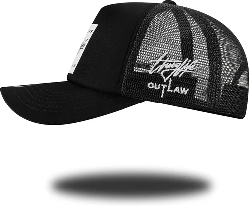 Vista 3 de Thuglife Rubber Box Patch Sport Outdoor Kpop Mesh Baseball Cap Foam Trucker Hat