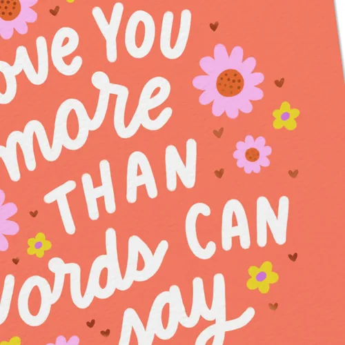 Vista 4 de Hallmark Tarjeta de amor Good Mail (manos de corazón) para amistad, cumpleaños, pensando en ti, cualquier día, día de San Valentín, día de Galentine
