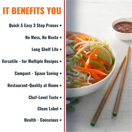 Vista 4 de SAVORY CHOICE Concentrado de caldo de pollo PHO, 2 cajas de 4 paquetes (0.53 oz) - Concentrado de caldo de PHO sin gluten, sin diario