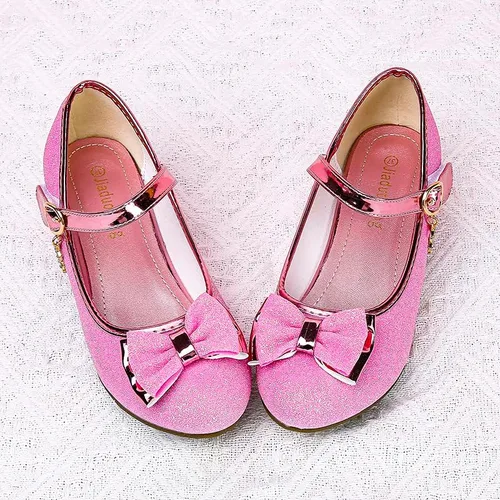 Vista 2 de Zapatos de ballet Mary Jane para niñas, zapatos de princesa de tacón bajo