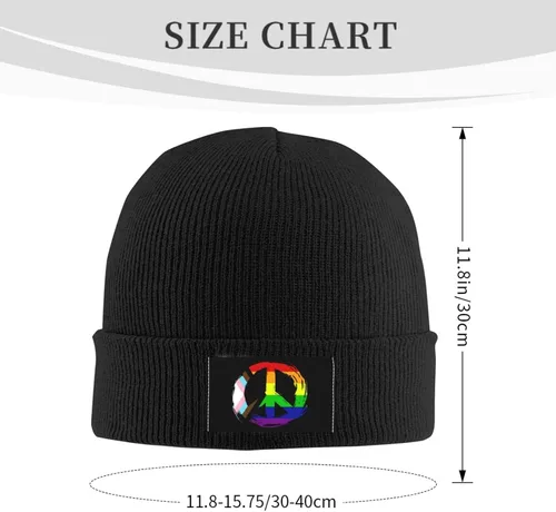 Vista 3 de Transgender Pride Rainbow Flag Peace Thickened Warm High Elastic Knitted Woolen Hat African Style with Stylish Personality Print