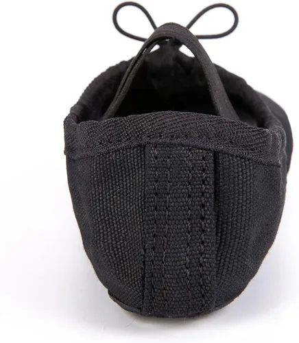 Vista 4 de Zapatillas de ballet de lona para niñas y niños (bebéniño pequeñoniño grande), zapatos de baile de práctica de yoga con suela dividida
