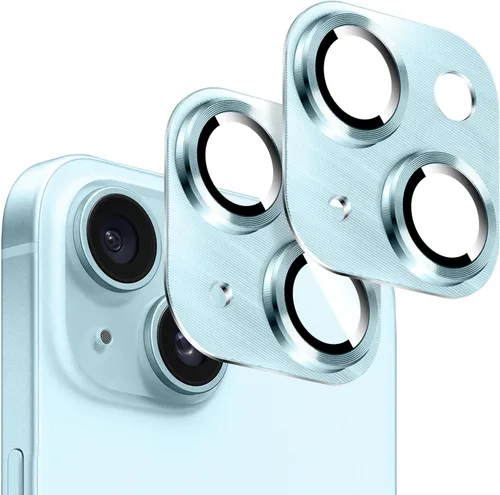 Vista 10 de Kucheed 2 protectores de lente de cámara para iPhone 11, aluminio de metal de una pieza con textura 3D, decoración diseñada para decoración