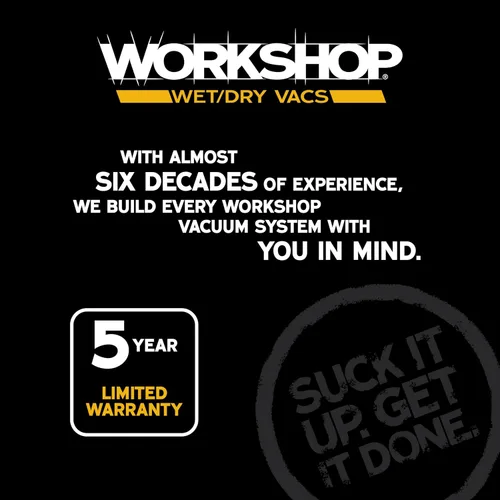 Vista 9 de WORKSHOP Wet/Dry Vacs Shop Vacuum WS0915VA - Aspiradora de uso general en seco y húmedo de 9 galones, 4.25 Pico HP con filtro, bolsa para polvo
