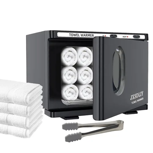 Vista 11 de Armario calentador de toallas calientes con luz LED - JXSDLIY 23L Armario de toallas de gran capacidad para baño 2 en 1 Calentadores de toallas