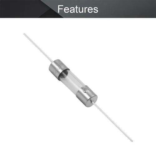 Vista 3 de Fielect Fusibles de tubo de vidrio axiales con cable de plomo de soplado lento de 0.197x0.787 in 2A 250V fusibles de retardo de tiempo