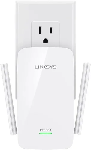 Vista 2 de Linksys AC750 Boost - Extensor/repetidor de rango Gigabit Wi-Fi de doble banda RE6300 (renovado)