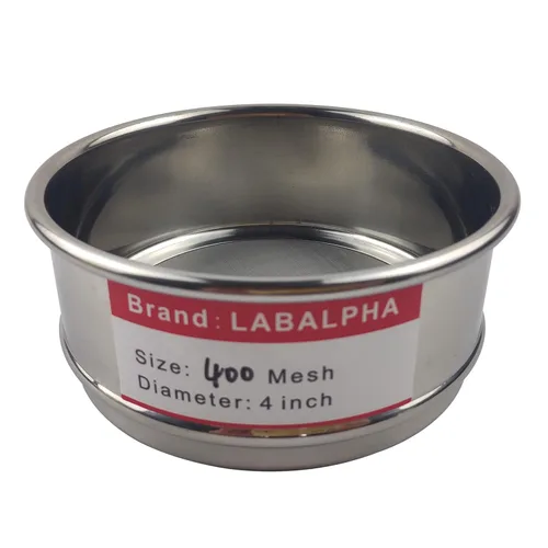 Vista 27 de LABALPHA Bandeja para tamices de laboratorio con tapa, 4'' de diámetro, acero inoxidable 304