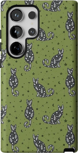 Vista 406 de Casely Funda para Galaxy S9 Postura de cadáver Yoga de esqueleto Diseño protector delgado esencial de doble capa