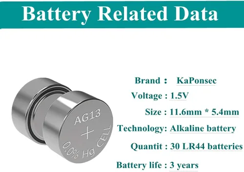 Vista 5 de 30 paquetes AG13 LR44 A76 SR44 303 357 1.5V botón batería de celda de moneda