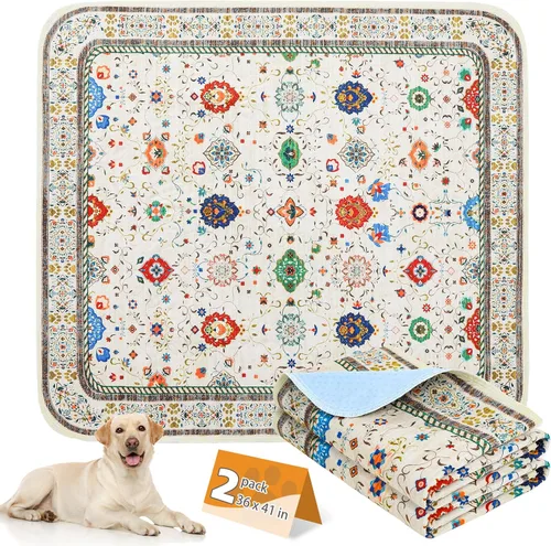 Vista 18 de KOOLTAIL Almohadillas lavables para orina de perros, paquete de 2 almohadillas de entrenamiento súper absorbentes reutilizables impermeables