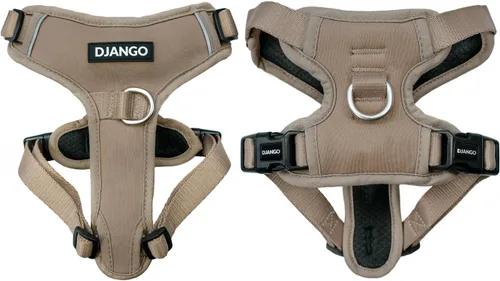 Vista 10 de DJANGO Tahoe Arnés para perro sin tirones, arnés para perros pequeños con clips delanteros y traseros para uso diario, ajustable, acolchado