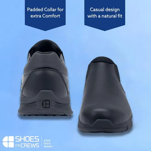 Vista 6 de Shoes for Crews Zapatos de trabajo antideslizantes para hombre, cómodos, antideslizantes, ideales para restaurantes, salud, personal minorista