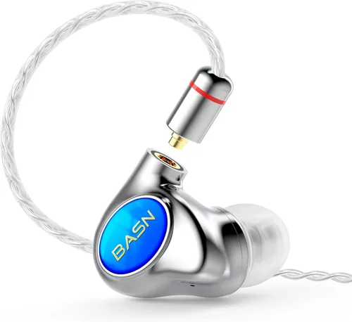 Vista 10 de BASN Metalen PRO 4 Drivers Monitores Intrauriculares para Músicos, Auriculares con Aislamiento de Ruido y Graves Mejorados con Carcasa de Metal CNC