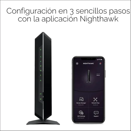 Vista 6 de NETGEAR Nighthawk - Combo de módem router C7000 compatible con proveedores de cable, incluyendo Xfinity de Comcast, Spectrum, Cox, planes de hasta