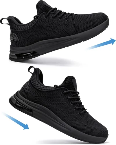 Vista 5 de LARNMERN Zapatos de trabajo antideslizantes para hombre, impermeables, informales, para cocinero, cocina, calzado de trabajo, ligero, transpirable