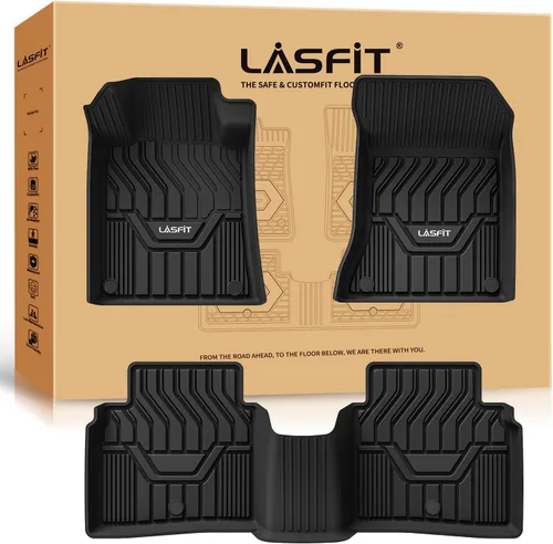 Vista 28 de LASFIT Alfombrillas de Piso Compatibles con Nissan Armada 2017-2018 / Infiniti QX56 2011-2013 / Infiniti QX80 2014-2018, TPE Para Todo Clima Ajuste