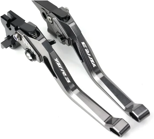 Vista 7 de QQLADY Z 3D Rhombus CNC Palanca de freno de embrague corto ajustable para motocicleta Yamaha YZFR3 YZF-R3 MT03 MT 03 2014 2015 2016 2017 2018-2022 X