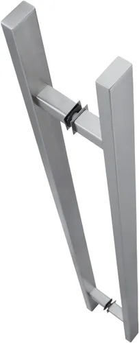 Vista 2 de PRIMA Decorative Hardware 60" Door Pull Handle – Stainless Steel 304 Heavy-Duty Rectangle H-Shape Modern Pull, Back-to-Back Entry Door Handle