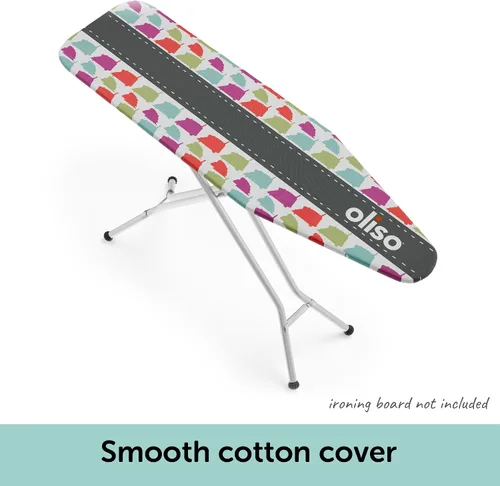Vista 7 de oliso Funda para tabla de planchar – 100% algodón con almohadilla de fieltro profesional, se adapta a tablas estándar de 54 x 15 pulgadas – Ajuste