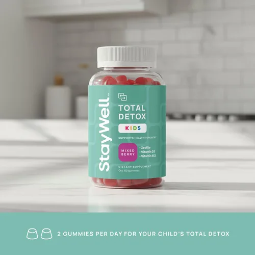 Vista 7 de Stay-Well Naturals Natural Zeolite Heavy Metal Detox Kids, gomita masticable, zeolita micronizada, limpieza total de metales corporales, limpieza