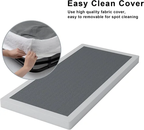 Vista 4 de Vehowy - Somier de perfil bajo de tamaño individual, somier de 7,6 cm (3,0 pulgadas) para cama individual, base de colchón resistente, base de cama