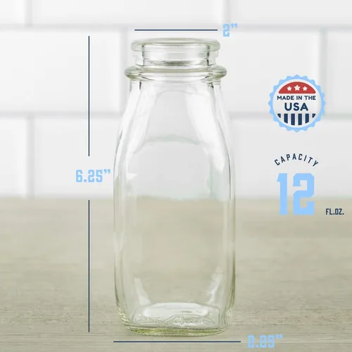 Vista 3 de kitchentoolz Botella coctelera de aderezo de ensalada, recipiente dispensador de aderezo de ensalada de vidrio de 12 onzas con boquilla de silicona