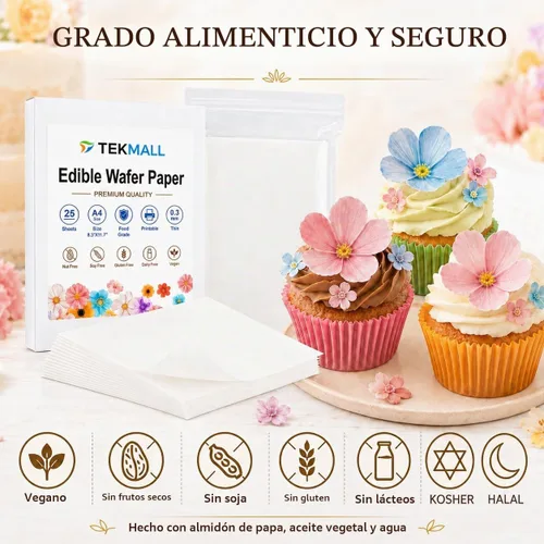 Vista 3 de Hojas de papel comestible de la oblea para la decoración