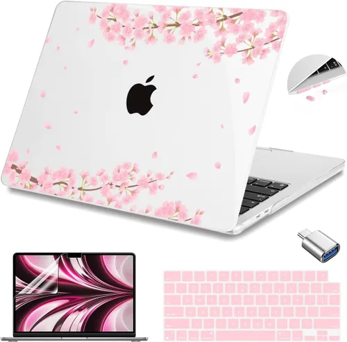 Vista 27 de Teryeefi Funda rígida para MacBook Air M3, M2, M4, MacBook Air de 13 pulgadas 2025, 2024, 2023, 2022, versión A3240, A3113, A2681, carcasa rígida