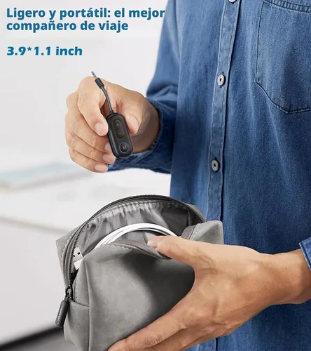 Vista 7 de Adaptador Bluetooth de avión para auriculares Bluetooth AUX adaptador Negro