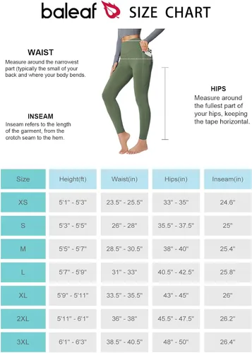 Vista 7 de BALEAF - Leggings de yoga suaves de cintura alta 78 para mujer con bolsillos profundos, pantalones de entrenamiento elásticos cepillados a prueba