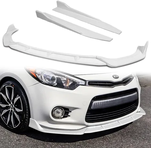 Vista 9 de Q1-TECH, 5 piezas de borde delantero + falda lateral Rocker Winglet Canard difusor ala compatible con Kia Forte Koup Coupé 2014 2015 2016 / 2