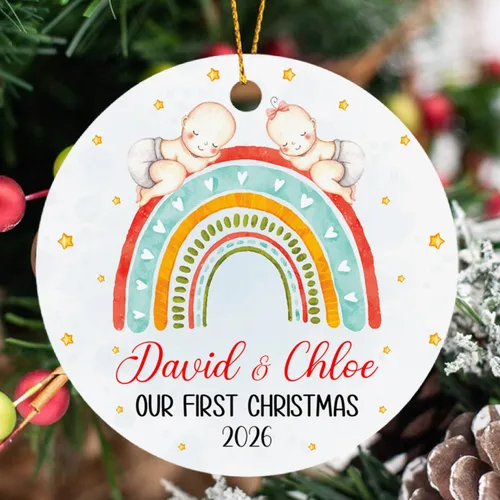 Vista 23 de Adorno de Navidad para bebé de avión, adorno personalizado para bebé niña niño Navidad 2026, regalo para papá recién nacido, mamá recién nacida