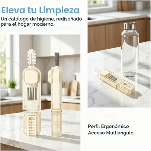 Vista 7 de VIDONIO Cepillo de limpieza de 4 en 1 para ranuras de tapas de vasos, herramientas de limpieza multifuncionales para botellas aisladas, limpiador