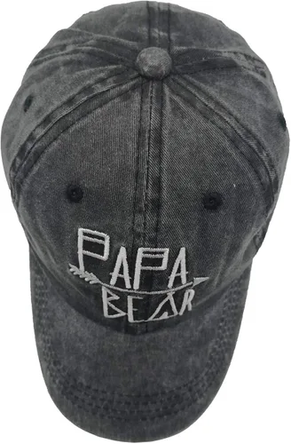 Vista 3 de OASCUVER Gorro de béisbol de algodón ajustable con diseño de mamá y papá