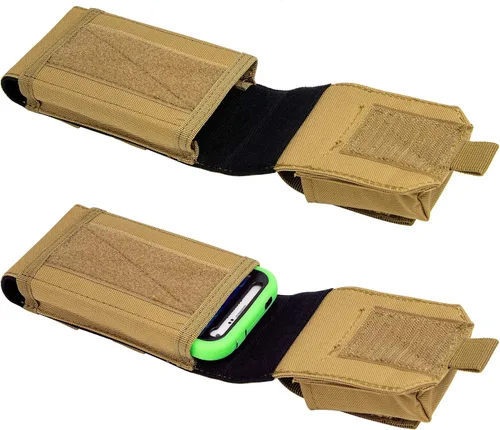 Vista 5 de Funda táctica Molle para teléfono, bolsa compacta para cinturón de cintura con funda para cigarrillos para iPhone 17 Pro Max/16 Pro Max/15 Pro