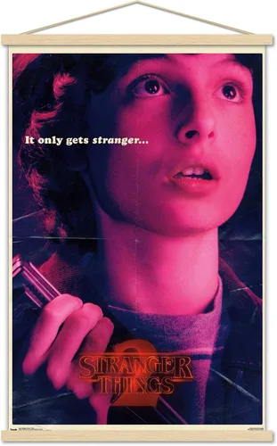 Vista 16 de Netflix Stranger Things: Temporada 2 - Póster de pared de Mike, 22.4 x 14.7 pulgadas, versión con marco de madera de Barnwood