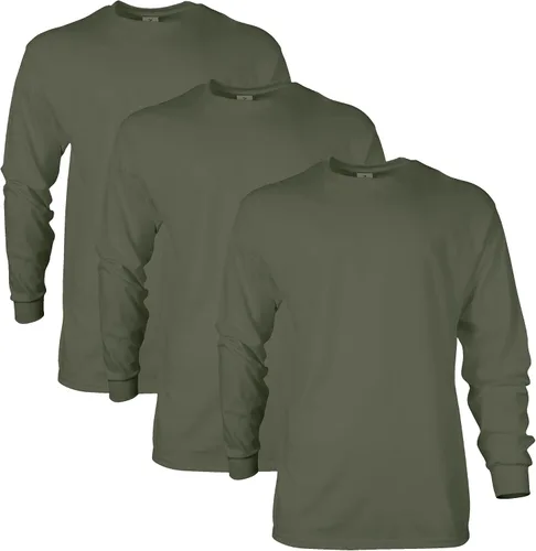 Vista 182 de Gildan - Camiseta de manga larga de algodón ultra estilo G2400 para adultos, paquete múltiple