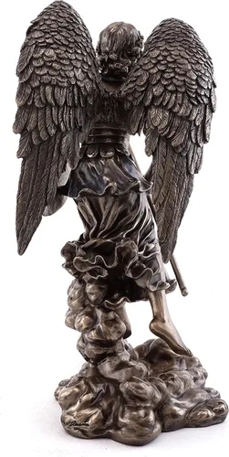 Vista 3 de Top Collection Estatua de Arcángel San Rafael, escultura del Dios de la curación en bronce fundido en frío de alta calidad, figura coleccionable