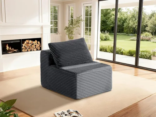 Vista 60 de Sofá modular de gran tamaño de 108 pulgadas, cómodo sofá deshuesado en forma de U para sala de estar, asientos extra profundos, sin montaje, sofá