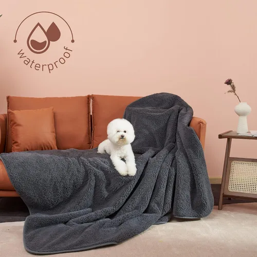 Vista 2 de Allisandro Manta impermeable de 39 x 27 pulgadas para sofá, silla, automóvil o cama, lavable a máquina, 3 capas de protección impermeable