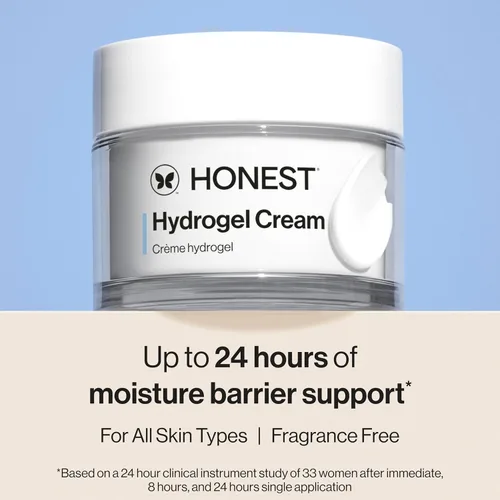 Vista 2 de Honest Beauty Paquete de hidrogel Crema de hidrogel hidratante + suero de ácido hialurónico de hidratación profunda Suave para pieles sensibles