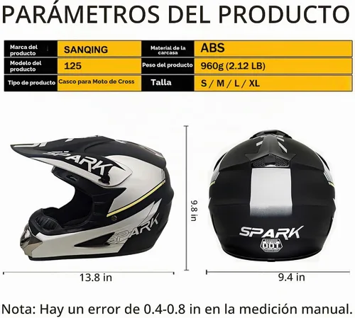 Vista 7 de Youth Dirt Bike ATV Off Road Motorcycle Helmets DOT Approved Plateado