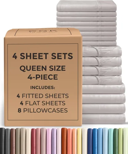 Vista 194 de Pack of 2, Twin Size 3 Piece Sheet Set - Breathable & Cooling - White