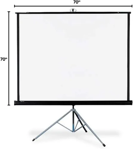 Vista 2 de Quartet Pantalla de proyección de trípode portátil, 70" x 70", de alta resolución, superficie mate (570S)