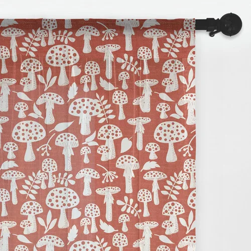 Vista 17 de Ambesonne Cortinas de tul Eiffel con bolsillo para barra, globos retro de corazón de café, remolinos de hito francés, cortina transparente