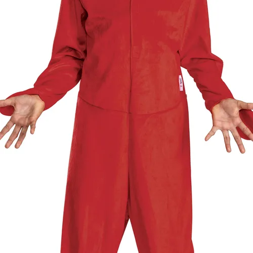 Vista 3 de Disguise Disfraz de impostor rojo de Among Us, overol con capucha oficial de Among Us para niños