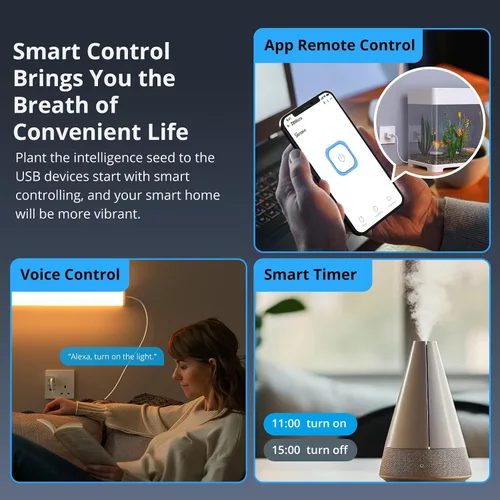 Vista 5 de SONOFF Zigbee - Toma inteligente USB, 5-22 V CC temporizador interruptor inteligente, dispositivos inteligentes para el hogar compatibles con Alexa