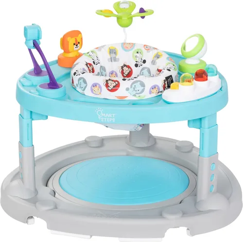 Vista 25 de Smart Steps® Explore N’ Play 5 en 1 de asiento de actividad a elevador, Azul Safari Divertido Blue Safari Fun